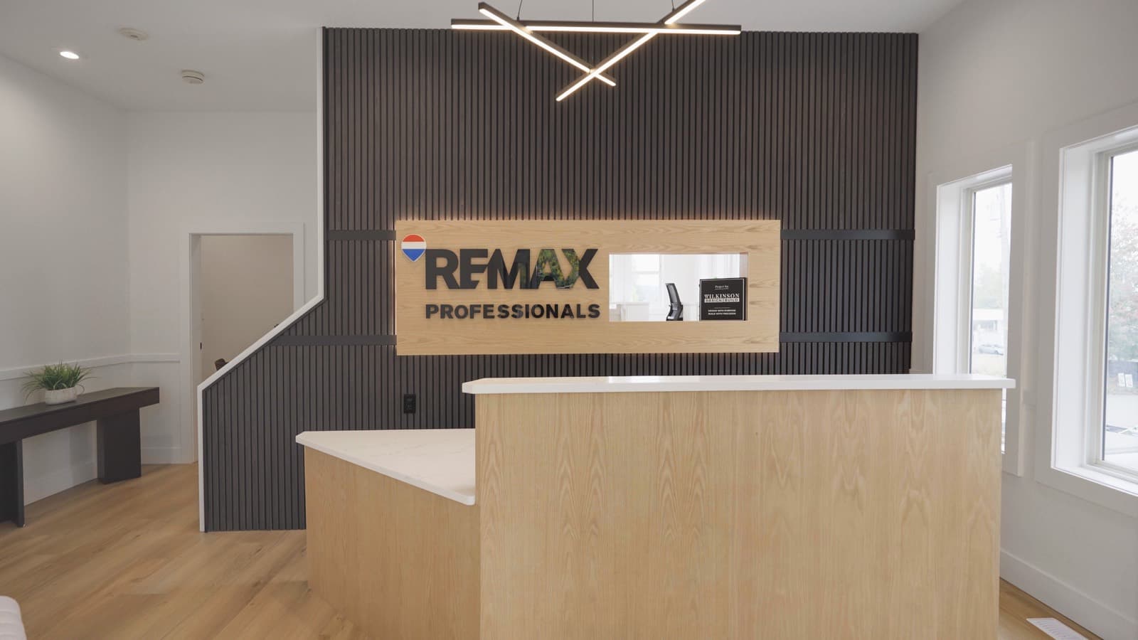 Completed RE/MAX Professionals reception and office interior